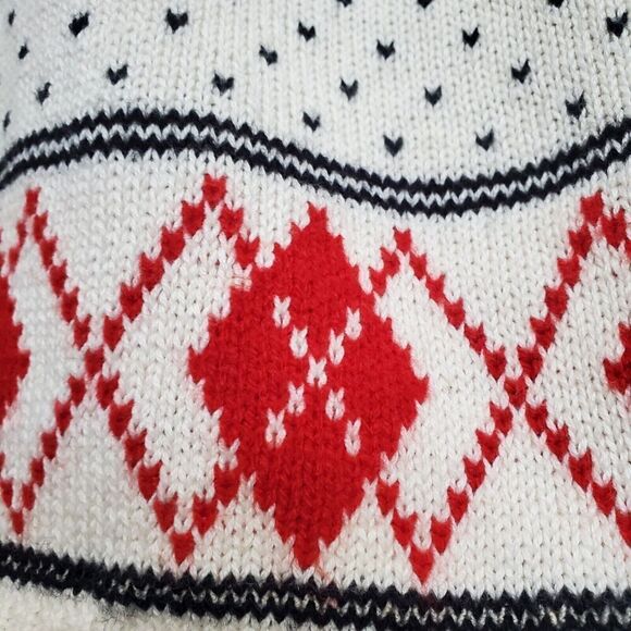 Vintage Hand Knit Maxi Skirt Size S Folk Pattern Stretch Waist Womens - Picture 4 of 11